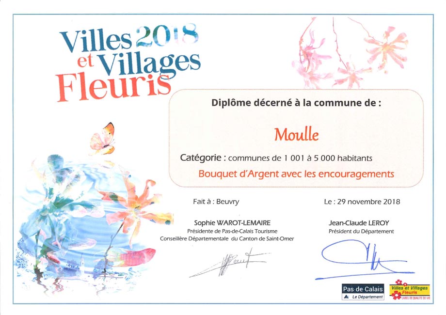 Diplome moulle village fleuri 2018