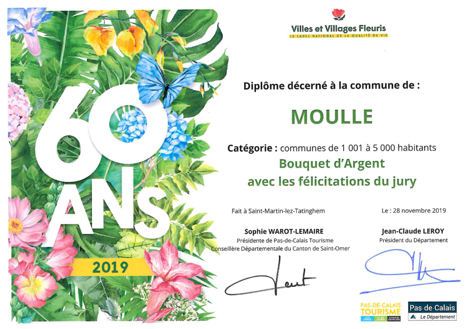 Diplome village fleuri moulle