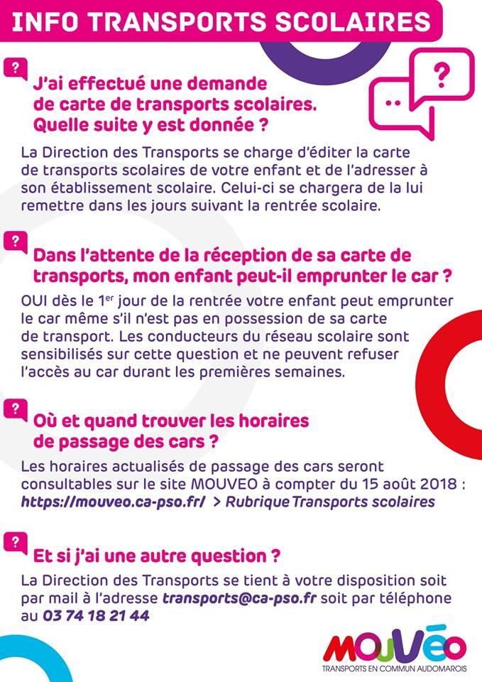Info transports scolaires